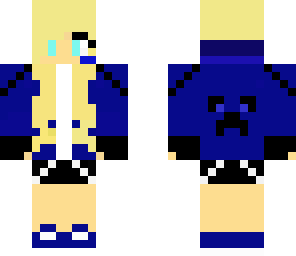 chica creeper azul