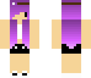 cute chibi girl with purple hair