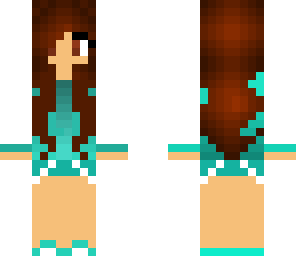 cyan and turquoise girl