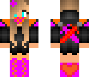 cute orange and pink girl assassin