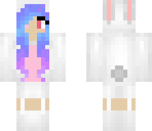 cute diffent color hair bunny girl