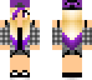 girl purple plaid
