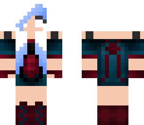 herobrine spidergirl white to blue hair