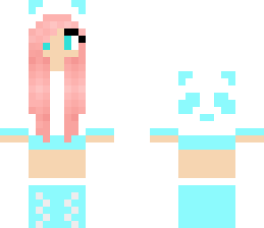cute blue panda girl