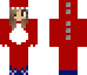 red dino girl w bunny slippers