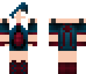 herobrine spidergirl white to dark blue hair