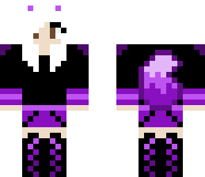 black and purple cat girl