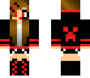 red creeper gamer girl