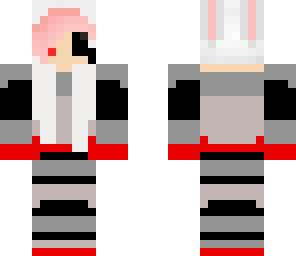 white haired eyepatch girl