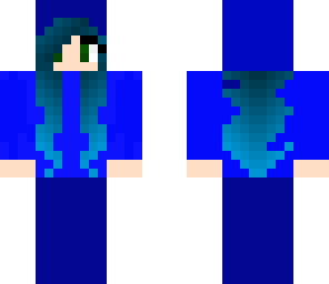 blue hoodie girl