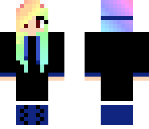 rainbow wolf girl is now blue wolf girl