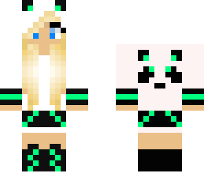 green panda girl