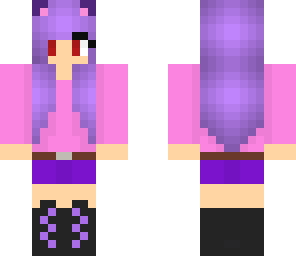 purple neko girl