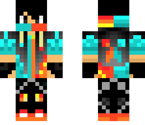 blue and red fire