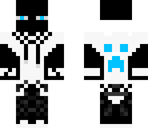 white and blue enderman