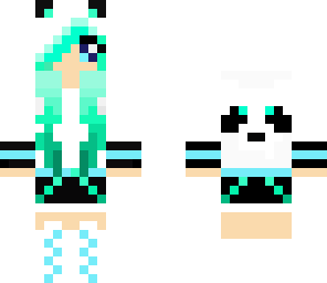 blue panda girl