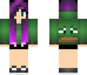 purple haired pepe girl