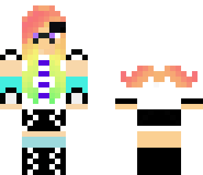 eye patch mustache girl