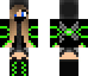 neon green ninja girl