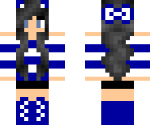 cute blue gat girl
