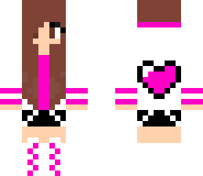pretty pink heart girl