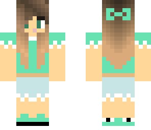 mint green girl
