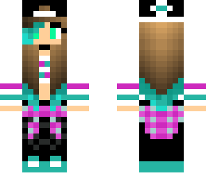 teal highlights girl