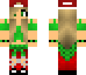 green red skeemi girl