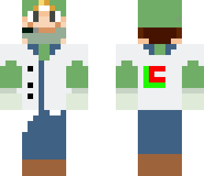 scientist luigi with lab coat