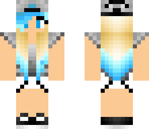 blue tips hair girl