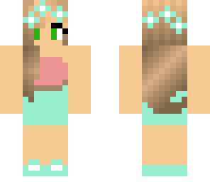 mint and coral dress