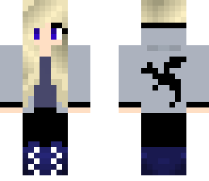 blonde grey navy dragon hoodie girl