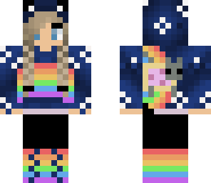 nyan cat hoodie girl