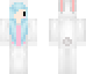 blue haired bunny onsie