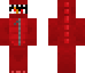 red dino suit