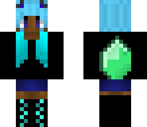 neon emerald girl 