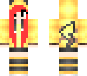 pikachu girl with red hair