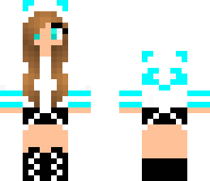 light blue panda girl