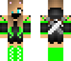 cute green ninja girl