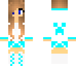 light blue creeper girl