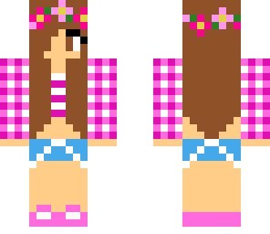 pink flower girl