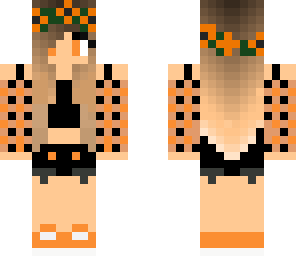cute girl with orange flow crown