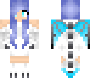 blue and white dragon girl