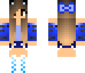 blue cat girl edit
