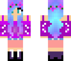 purple blue hair
