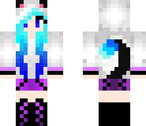 blue-purple cat girl