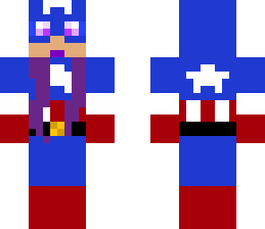 female captain america with purple hair