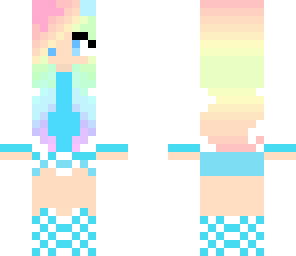 rainbow girl with headphones