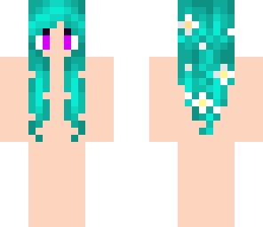 teal hair girl base
