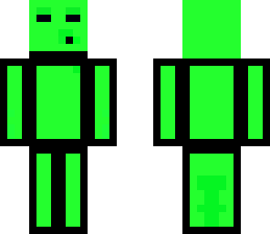 slime green and black